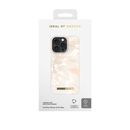 Printed Case MagSafe iPhone 15PM Rose Pearl Marble