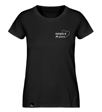 T-shirt femme "Partners in Wine" - noir 1