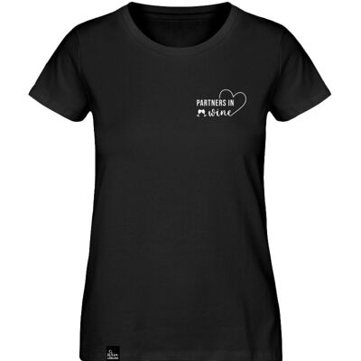 "Partners in Wine" Damen T-Shirt - schwarz
