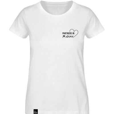 "Partners in Wine" Damen T-Shirt - weiss
