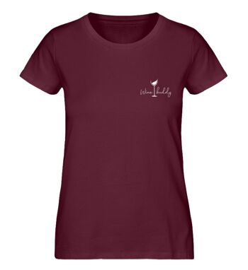 T-shirt femme "Wine buddy" - bordeaux 1