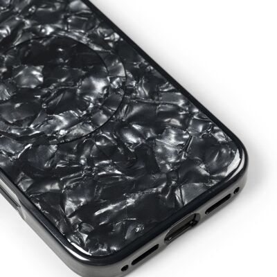 Funda Perlada MagSafe iPhone 16PL Negra