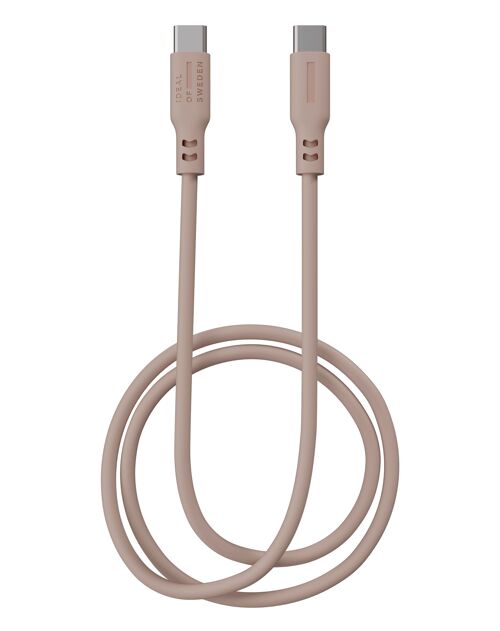 Silicone cable 120cm USB C - USB C Pink