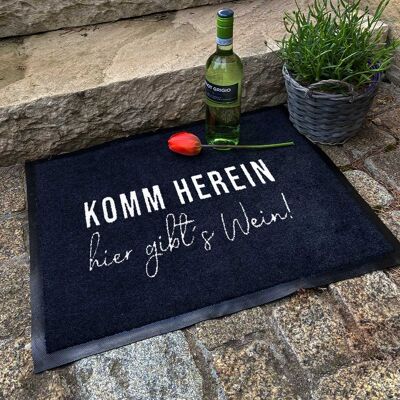Come in here there is wine doormat