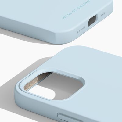 Coque en silicone MagSafe iPhone 12/12P Bleu clair