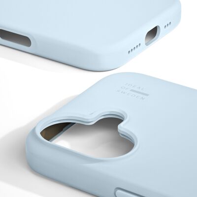 Coque en silicone MagSafe iPhone 16 Bleu clair