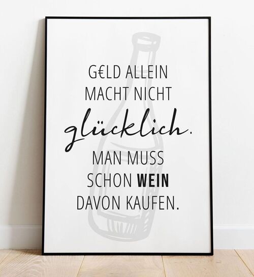 Wein macht glücklich - Poster - Din A2