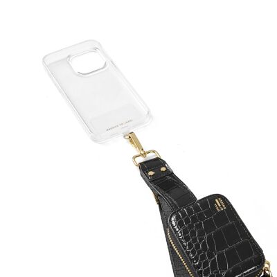 Tracolla per telefono Utility Cocco nero