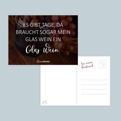 Postkarte "Glas Wein"