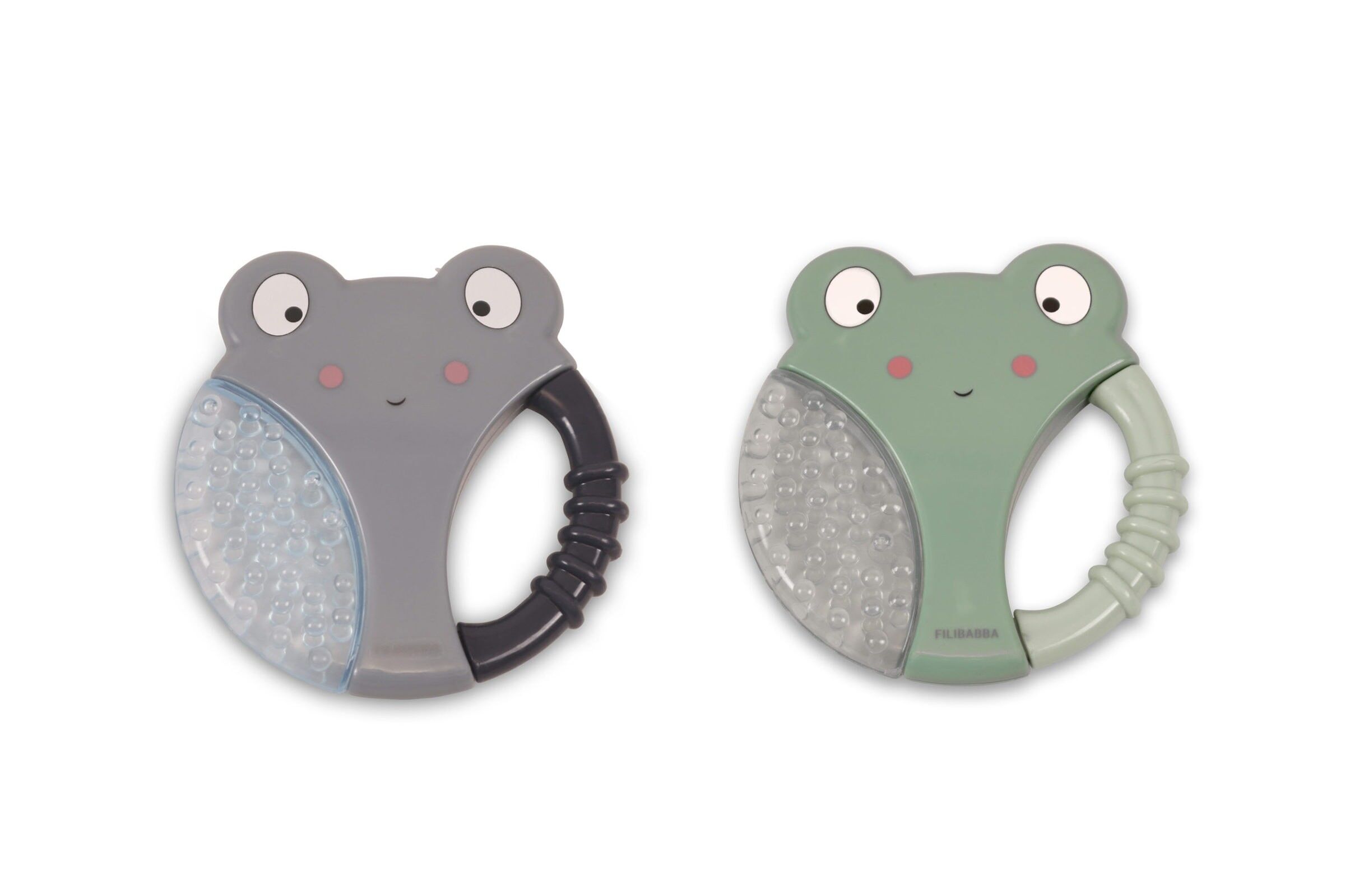 Cooling Teether x 2 - Grey/Green Animals