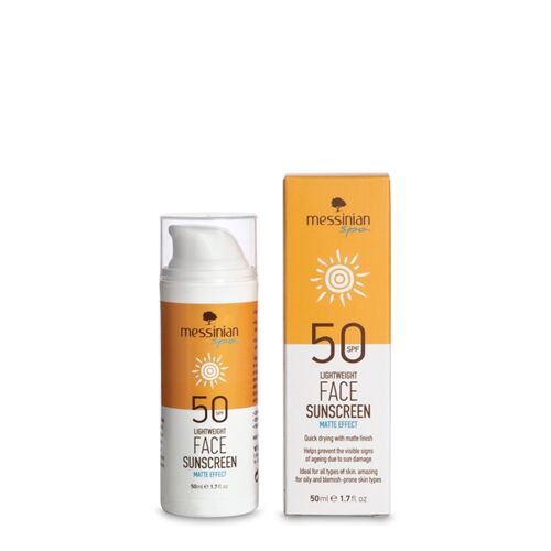 Face Sunscreen Mattifying 50 SPF Messinian Spa
