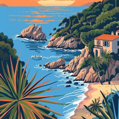 Locandina della Costa Azzurra: fascino mediterraneo