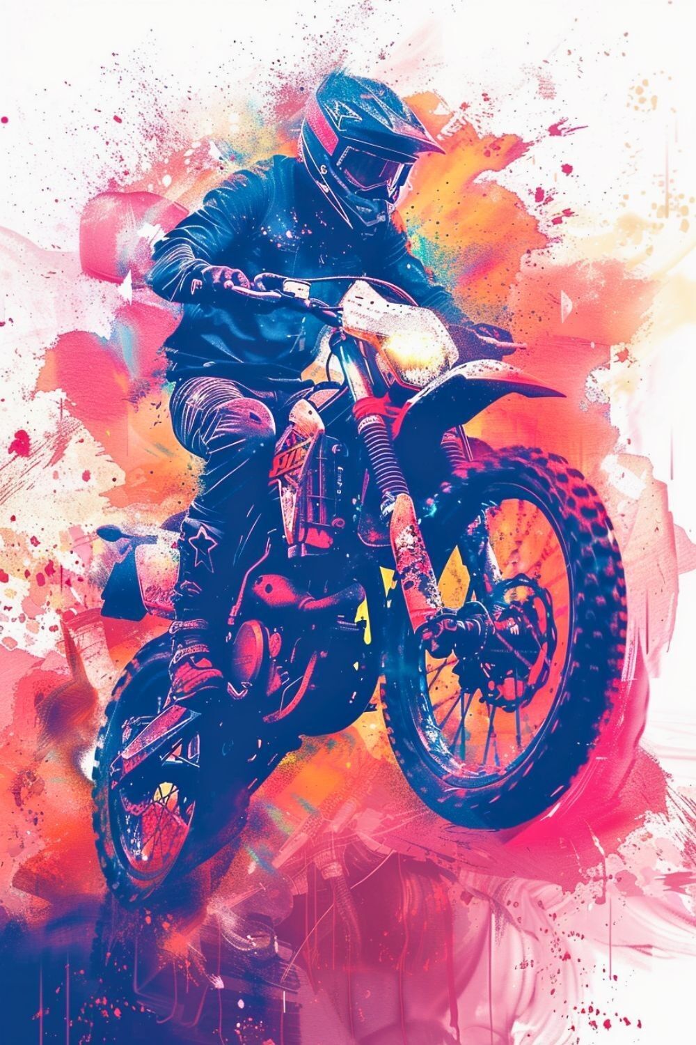 Affiche De motocross - Poster design tendance