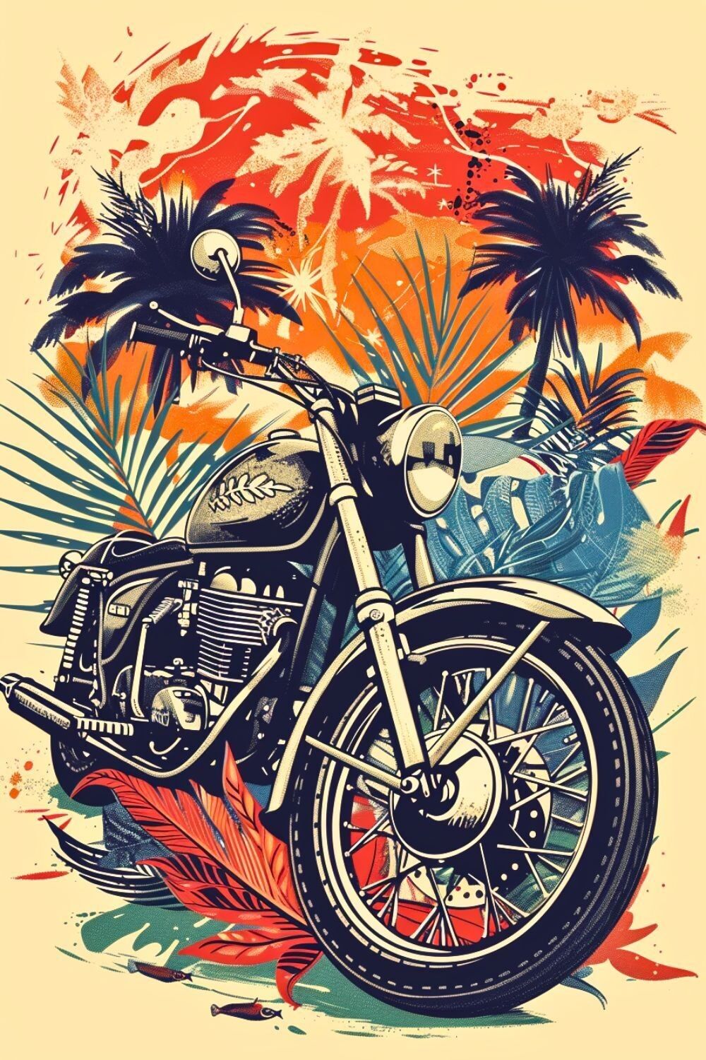 Affiche De Moto - illustration Summer tendance