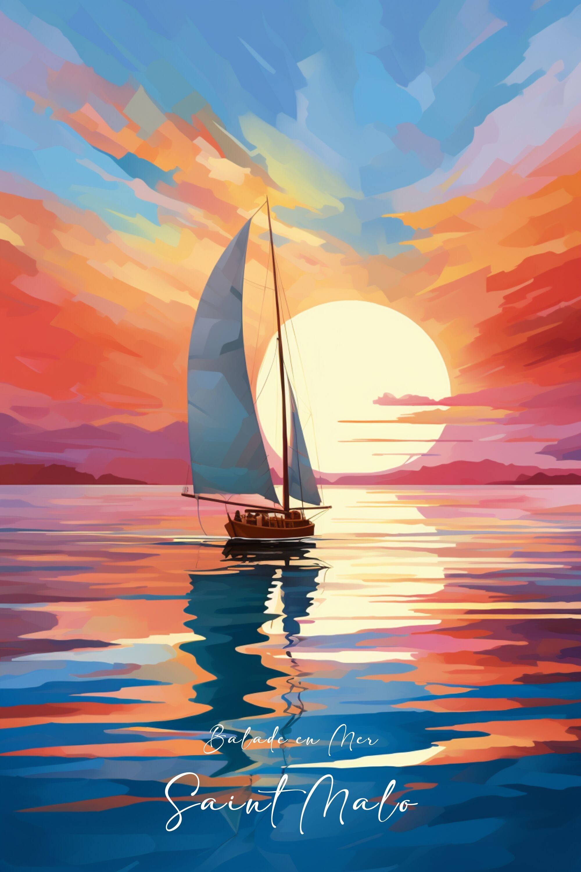 Saint-Malo poster - Sea trip