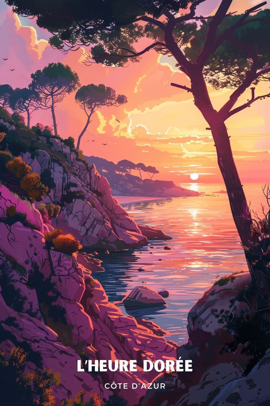 French Riviera Poster - The Golden Hour