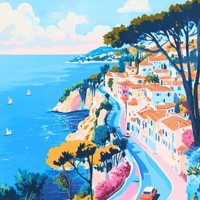 Poster della Costa Azzurra - La Costa Azzurra