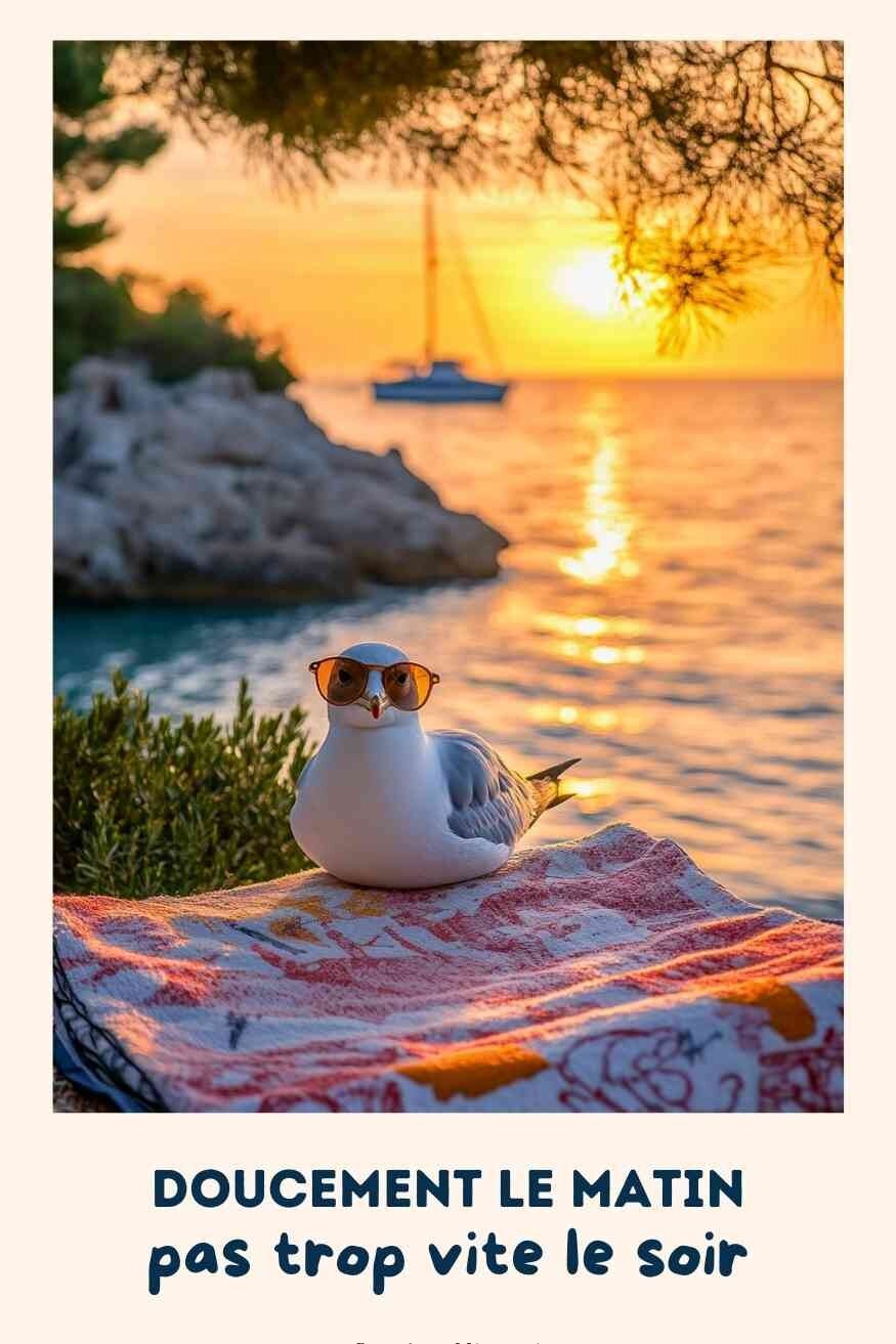 Poster divertente: lentamente al mattino, non troppo velocemente la sera