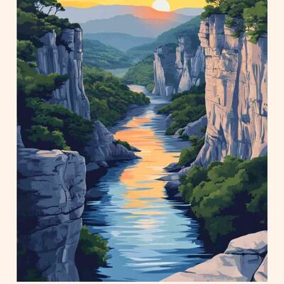 Affiche Occitanie - Les gorges du Tarn