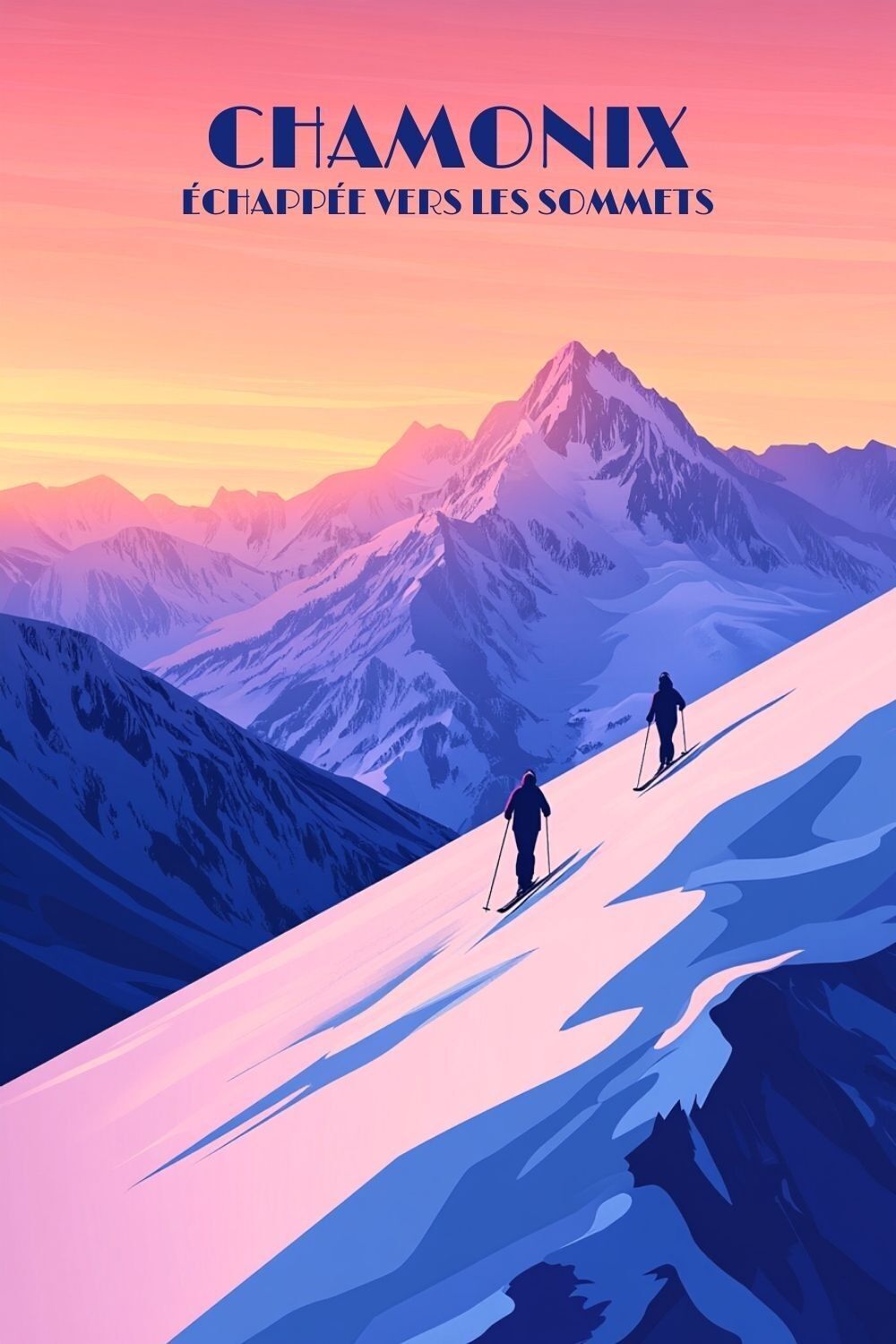Manifesto di Chamonix - Tramonto vintage