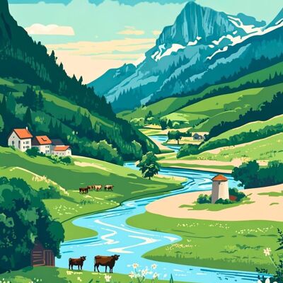 Póster Saboya - Póster vintage de Saboya