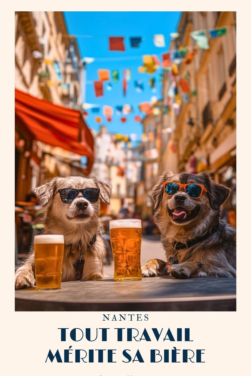 Cartel de Nantes - Cada trabajador merece su cerveza