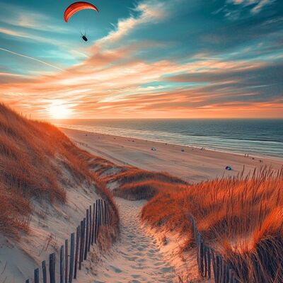 Poster Les Sables d'Olonne - La spiaggia al tramonto