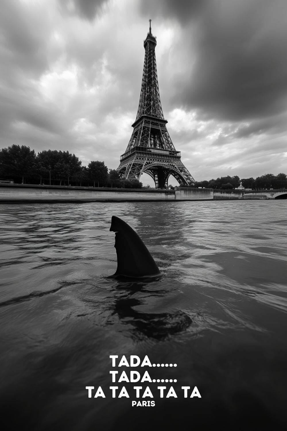 Affiche Paris - Requin dans la Seine