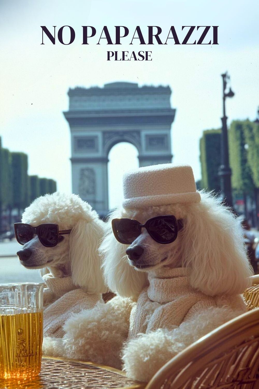 Affiche Paris - No Paparazzi Please