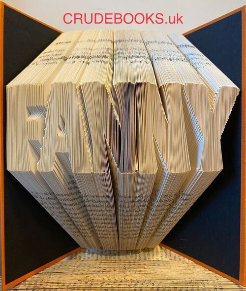 Click to view : : hand folded into the pages of book : : Offensive Art : : Crude Books : : FANNY