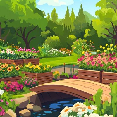 Póster Amiens - Los hortillonnages