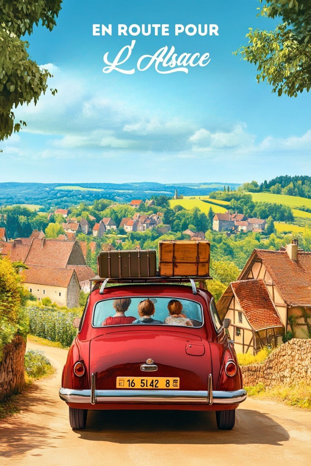 Alsace Poster - En Route Retro