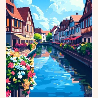 Affiche Strasbourg - Poster Retro Vintage de Strasbourg
