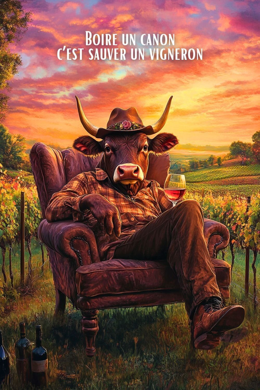 Poster del Vino - Bere una botte significa salvare un viticoltore