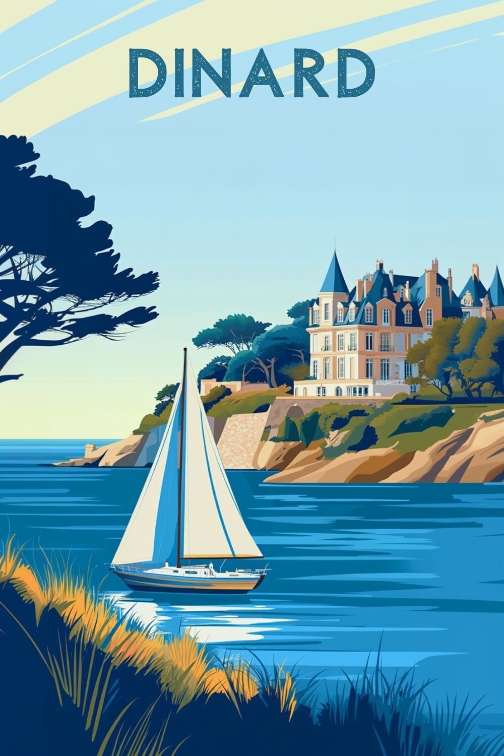 Cartel de Dinard - Cartel retro de Dinard
