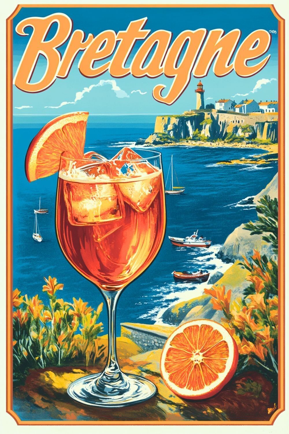 Brittany Poster - Vintage Old Pub