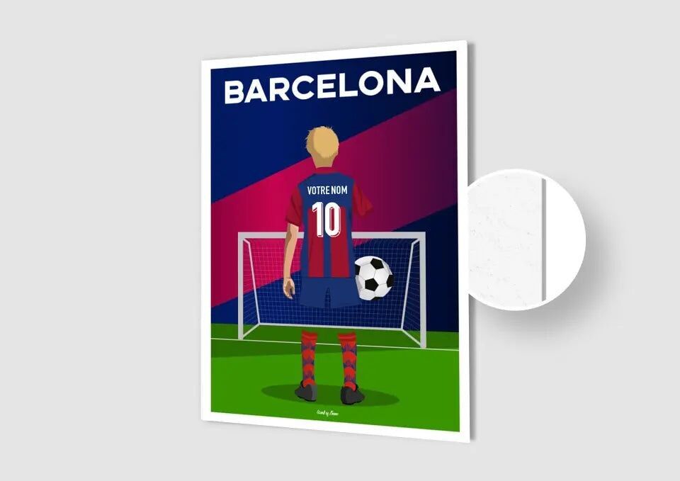 Personalisiertes Barcelona-Fußballposter