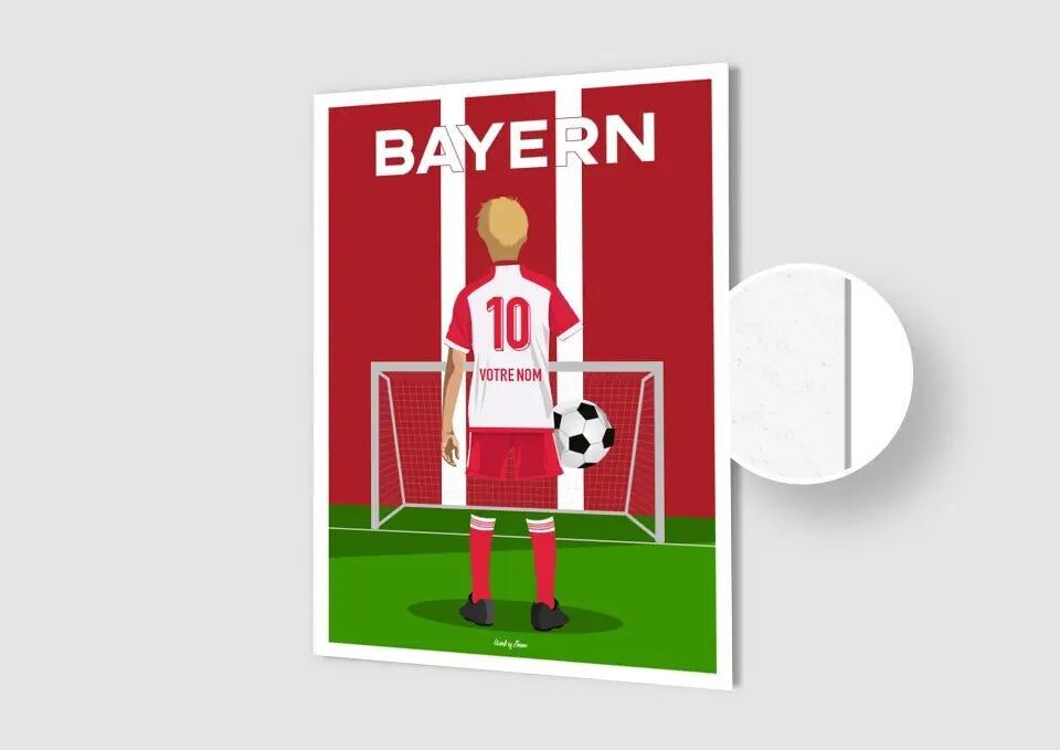 Personalisiertes Bayern-Fußballposter