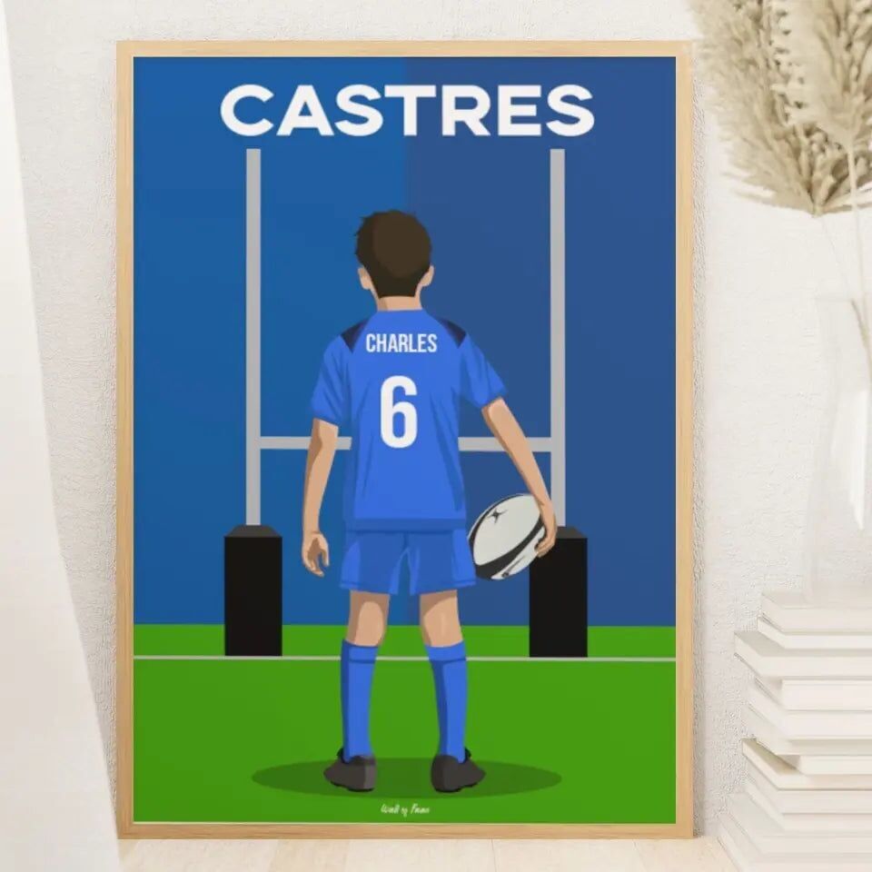 Personalized Children's Rugby Poster - Castres