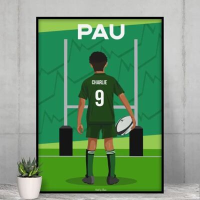 Póster de Rugby Infantil Personalizado - Pau