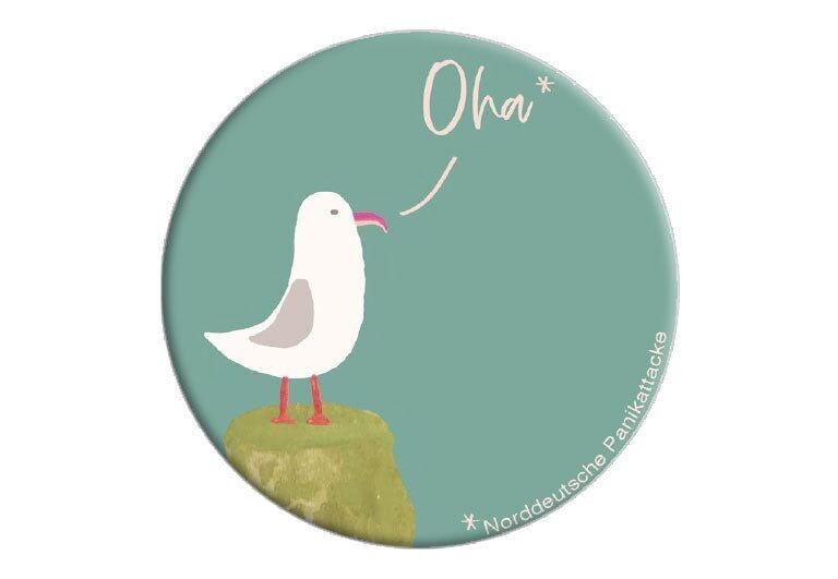 Oh gabbiano | Magnete fotografico rotondo