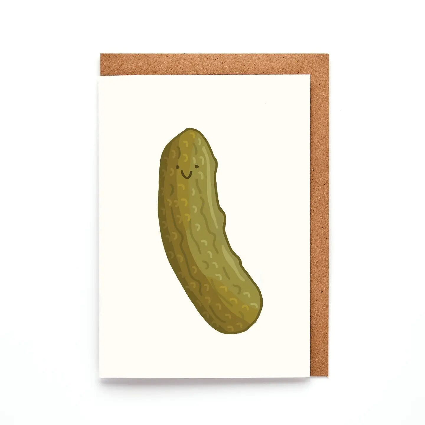 Carte de vœux miniature A7 « Cornichon » | Design original pour gourmands