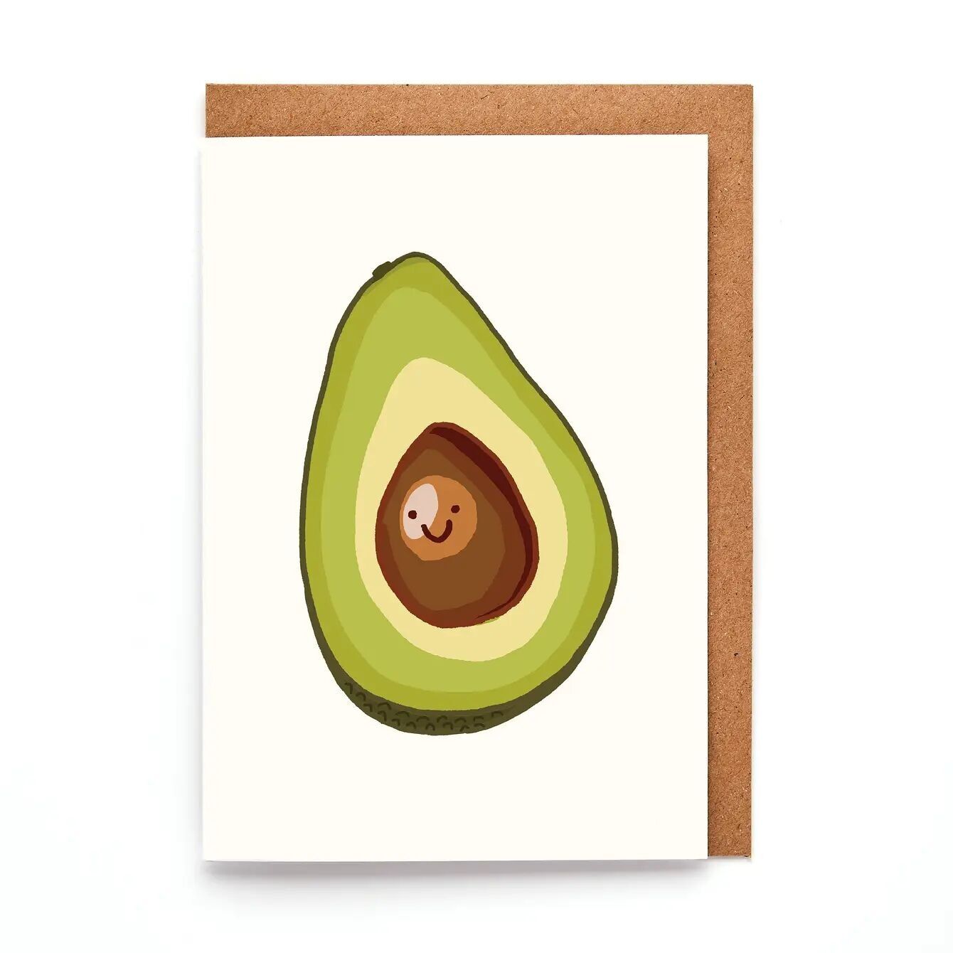 Carte A7 Mini Avocat | Cadeau gourmand | Carte vierge originale