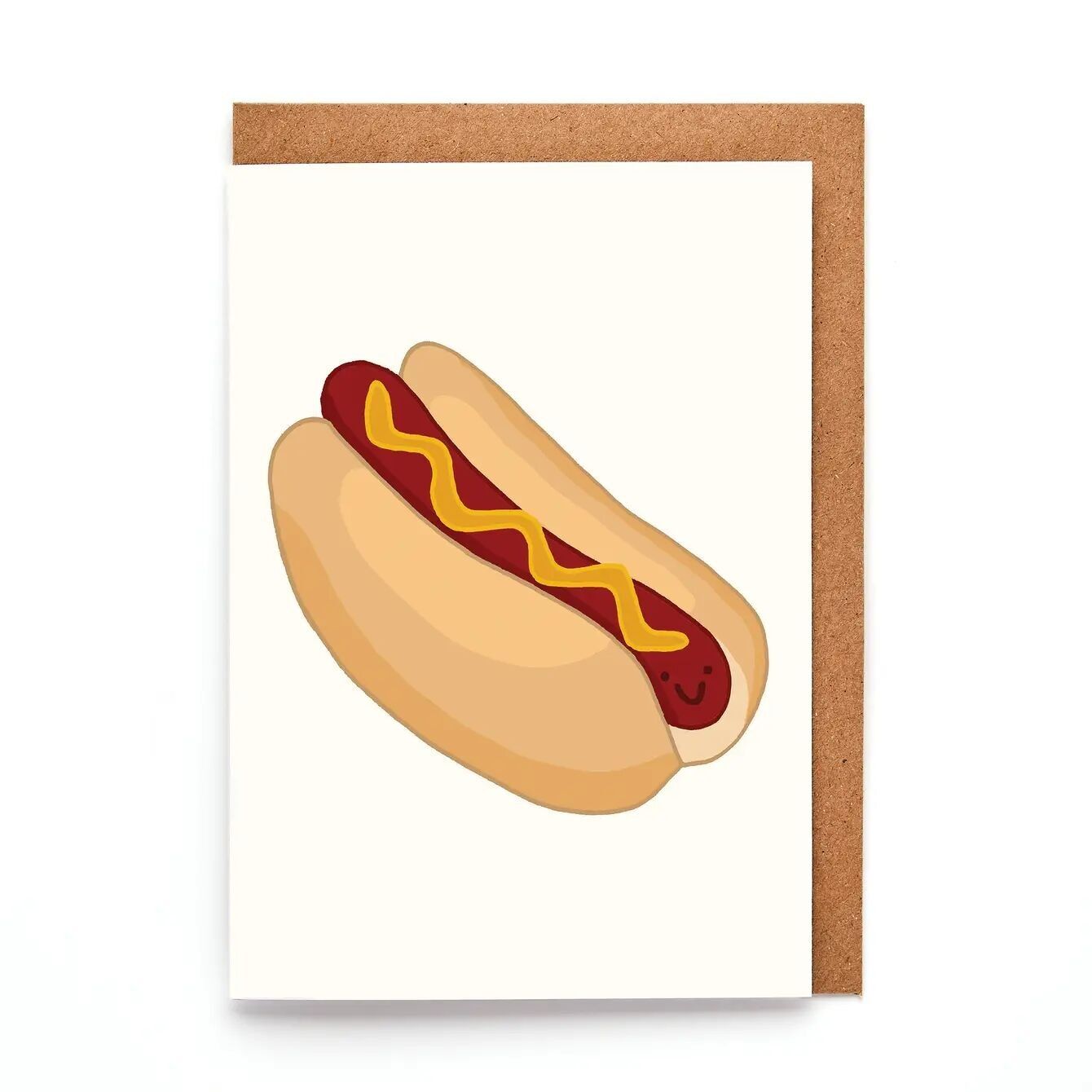 Carte de vœux Hot-dog format mini A7 | Design gourmand new-yorkais