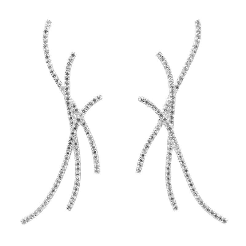 Orecchini Angelina in argento brillante