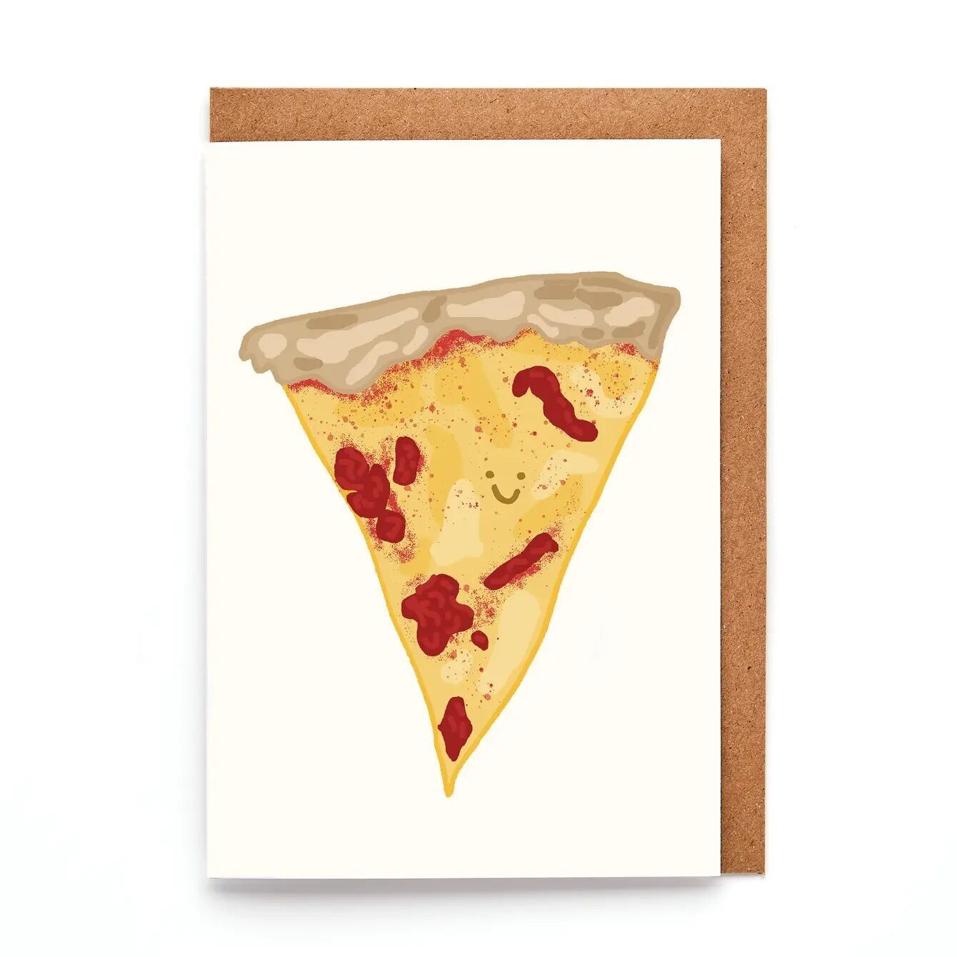 Carte de vœux Pizza Mini A7 | Design original pour les gourmands