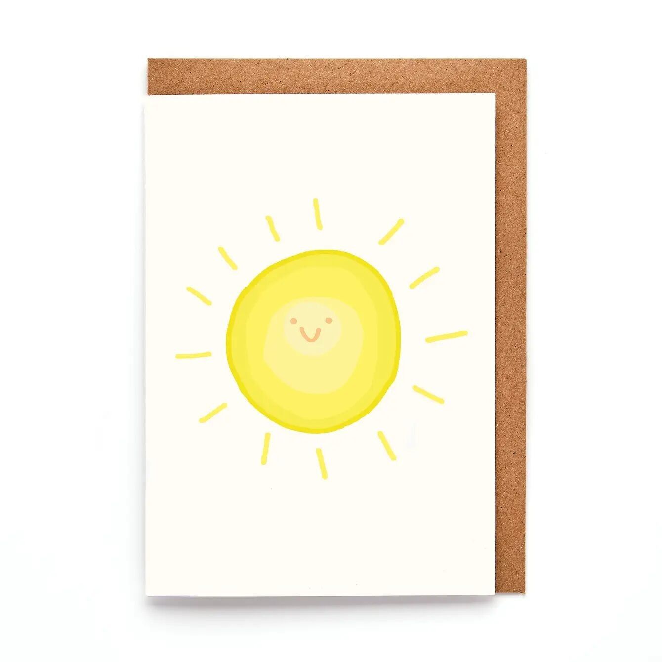 Carte de vœux mini A7 « Soleil » | Design lumineux et joyeux