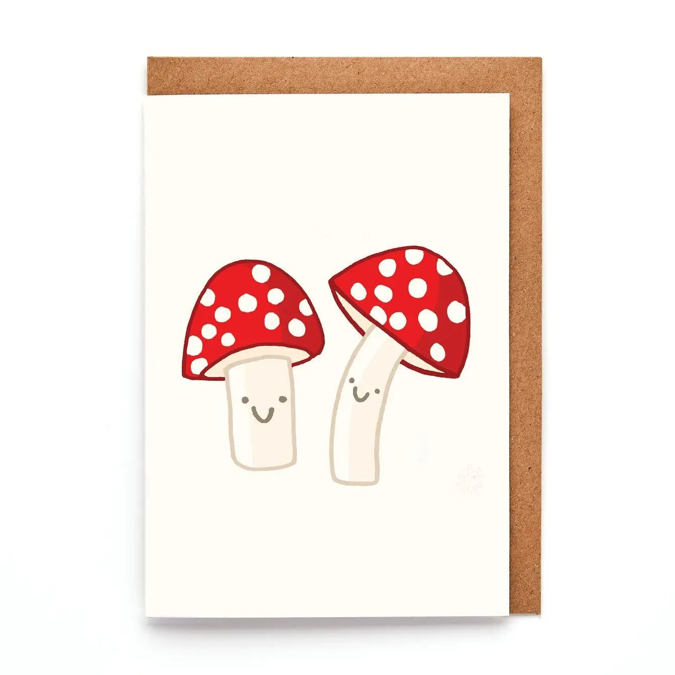 Carte de vœux miniature A7 Champignons | Design nature original