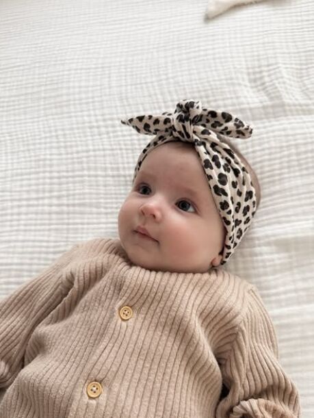 Fascia per capelli per bebè - Leopardo