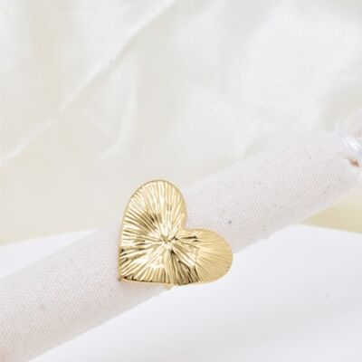 Anillo corazón de acero inoxidable - BG310174